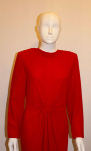 Red Crepe Dress By Mimmina of Italy