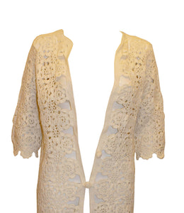 Vintage White Crochet Coat