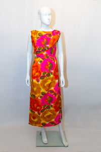 Vintage Hawaian Multicolour Long Gown