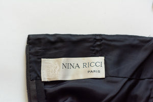 Nina Ricci Black Strapless Cocktail Dress with Pockets