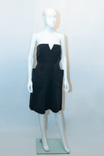 Load image into Gallery viewer, Nina Ricci Black Strapless Cocktail Dress with Pockets