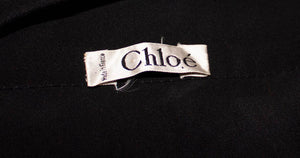Vintage Chloe Black Silk Skirt