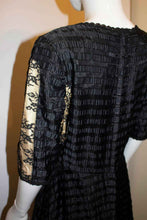 Load image into Gallery viewer, Vintage Jean Varon Black and White Ribbon and Lace Gown