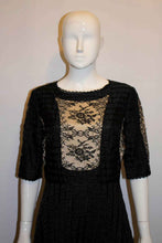 Load image into Gallery viewer, Vintage Jean Varon Black and White Ribbon and Lace Gown