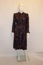 Load image into Gallery viewer, Vintage Liberty Wool Floral Print Dress